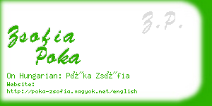 zsofia poka business card